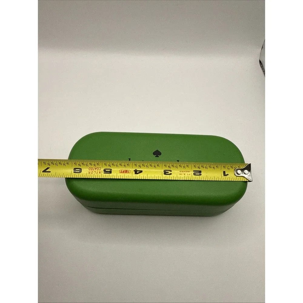 Authentic Kate Spade Eyeglass Case Green/Black with new cleaning cloth BRAND NEW